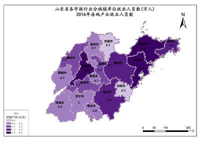 山东省2016年房地产业就业人员数